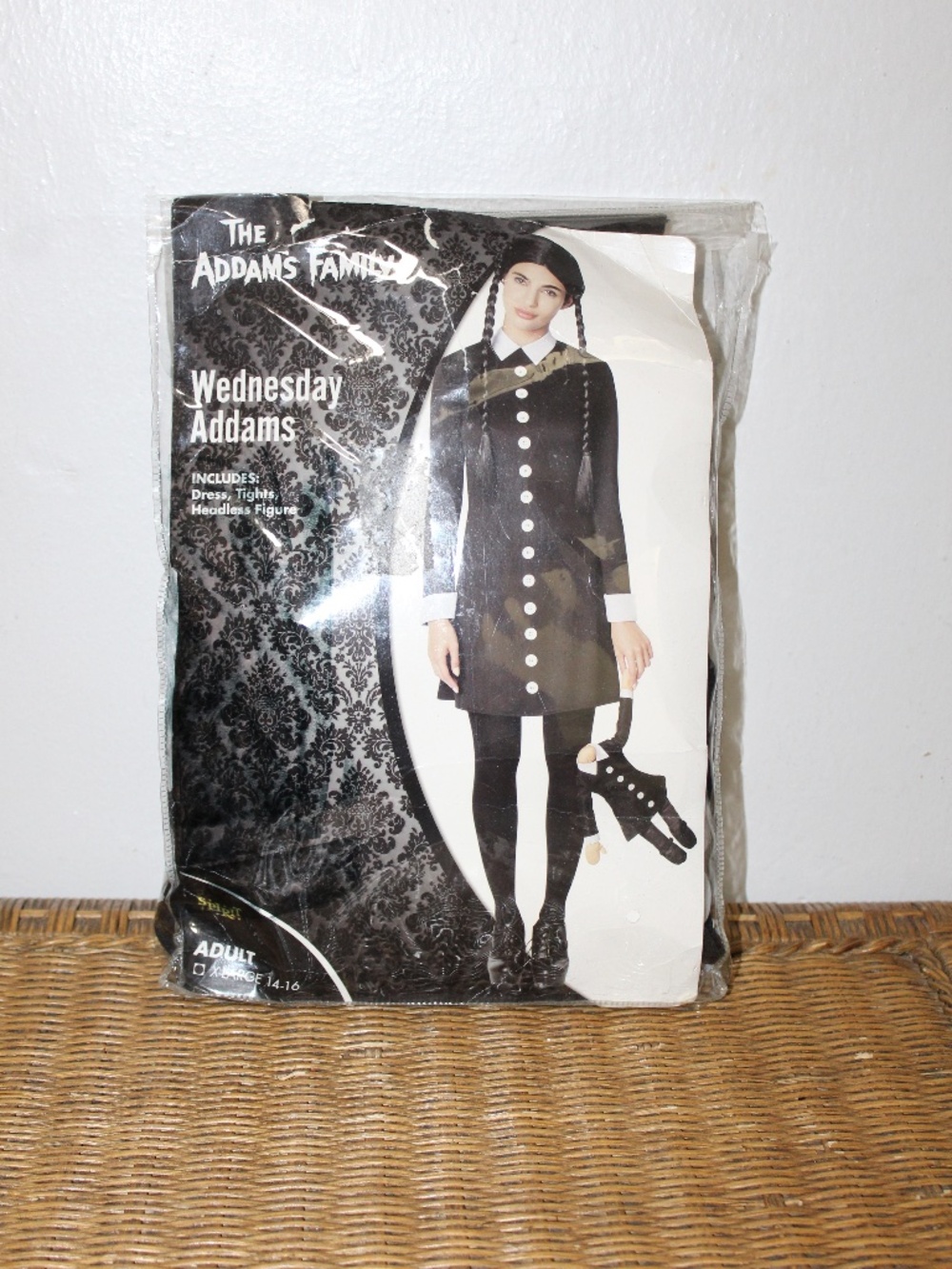 The Addams Family.  Wednesday Addams Costume.  Sz. XL (Adult)